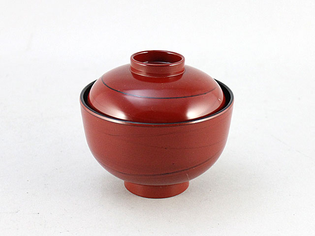 文楽椀　根来内黒