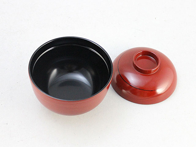 文楽椀　根来内黒